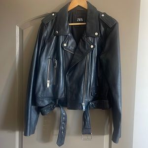 Zara Leather Biker Jacket
